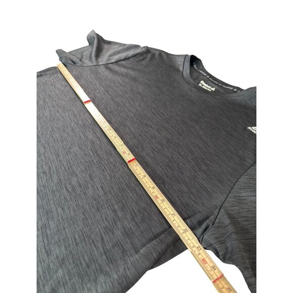 Reebok Mens Athletic T-Shirt XL Black and Gray Quick-Dry Short Sleeve - Picture 7 of 8